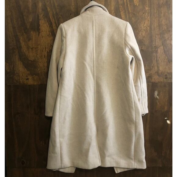 Banana Republic Womens Coat Tan Full Length Timeless Topcoat Wool Blend Medium - Picture 10 of 13